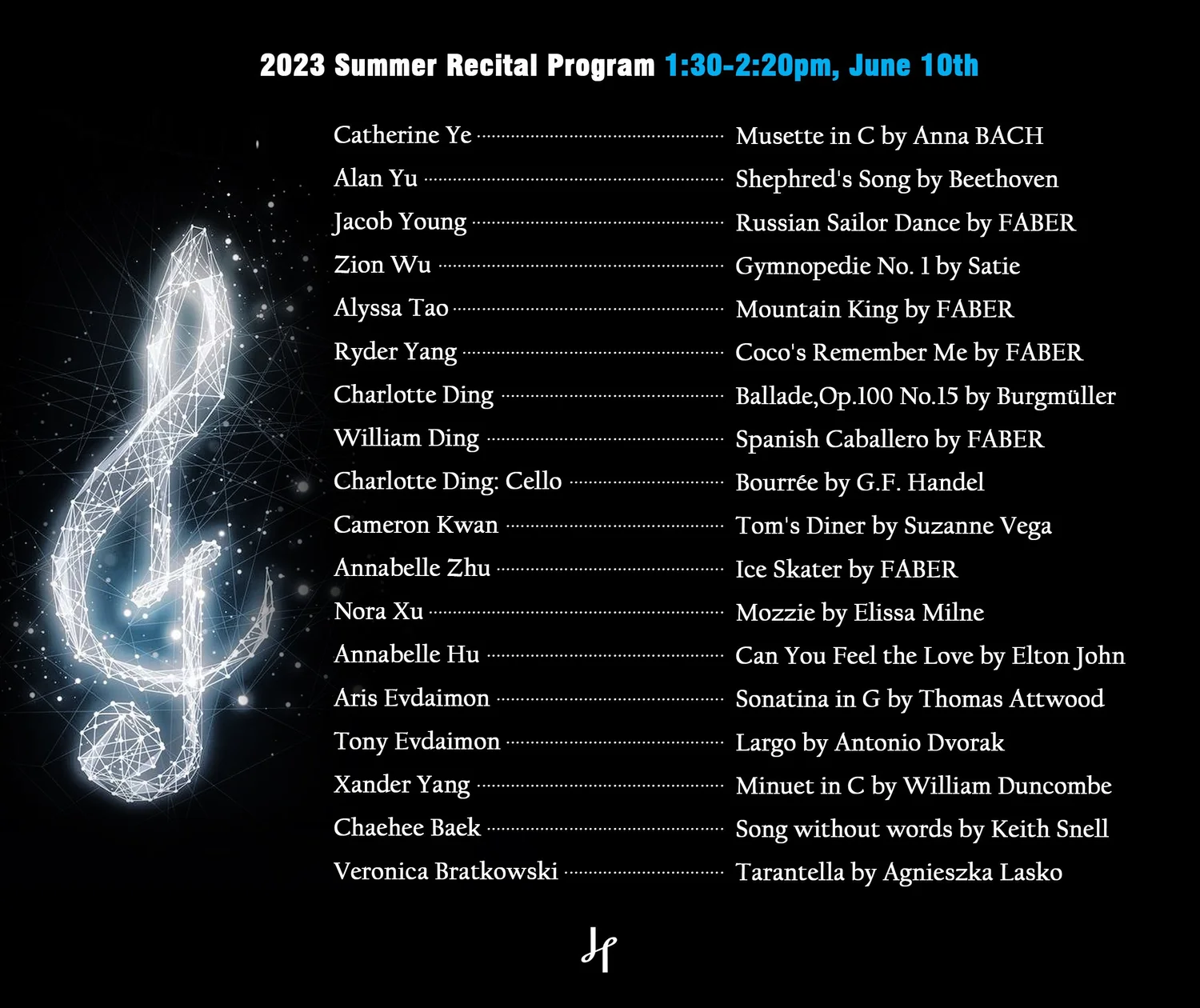 H-Music published recital and school archive