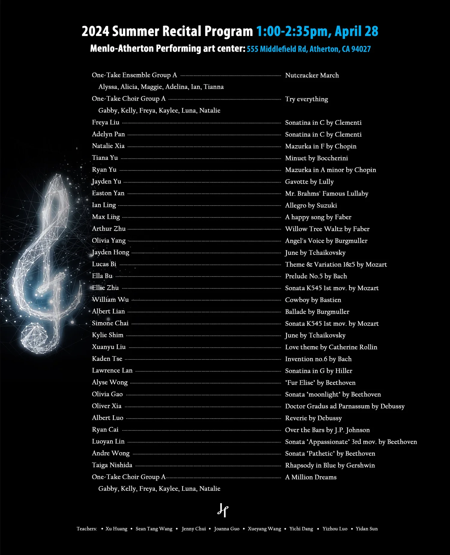 H-Music published recital and school archive